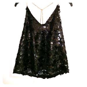 Black sequin shirt size large